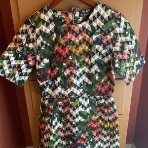 Topshop floral mini shift dress